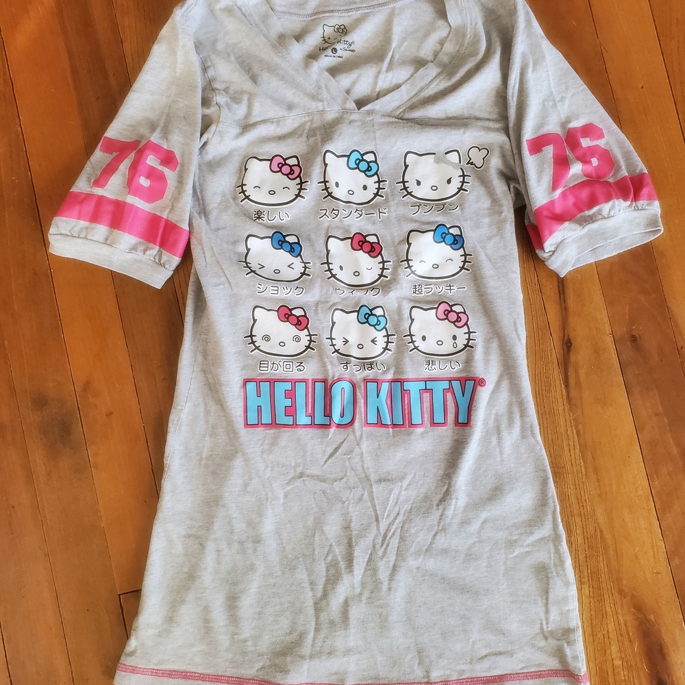 Hello Kitty Gray and Pink Night Dress